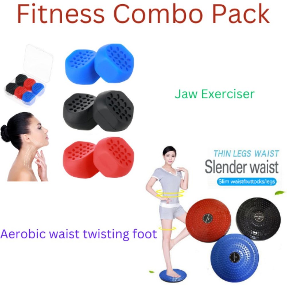 Aerobic waist twisting foot disc & Jaw Exerciser for Men Women Pack